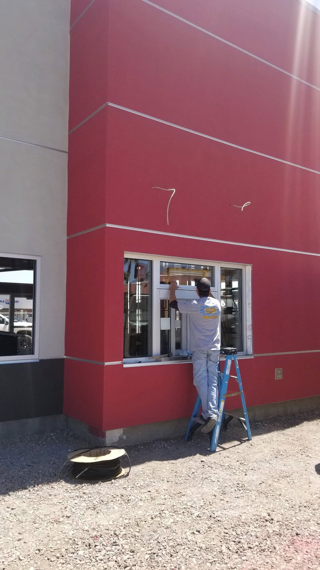 E.A. Glass commercial glazing project, Commercial Service Window