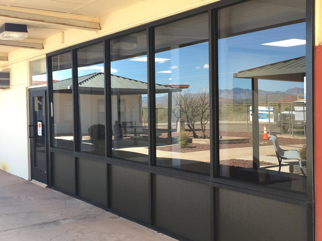 E.A. Glass commercial glazing project, Freeport-McMoRan Facility